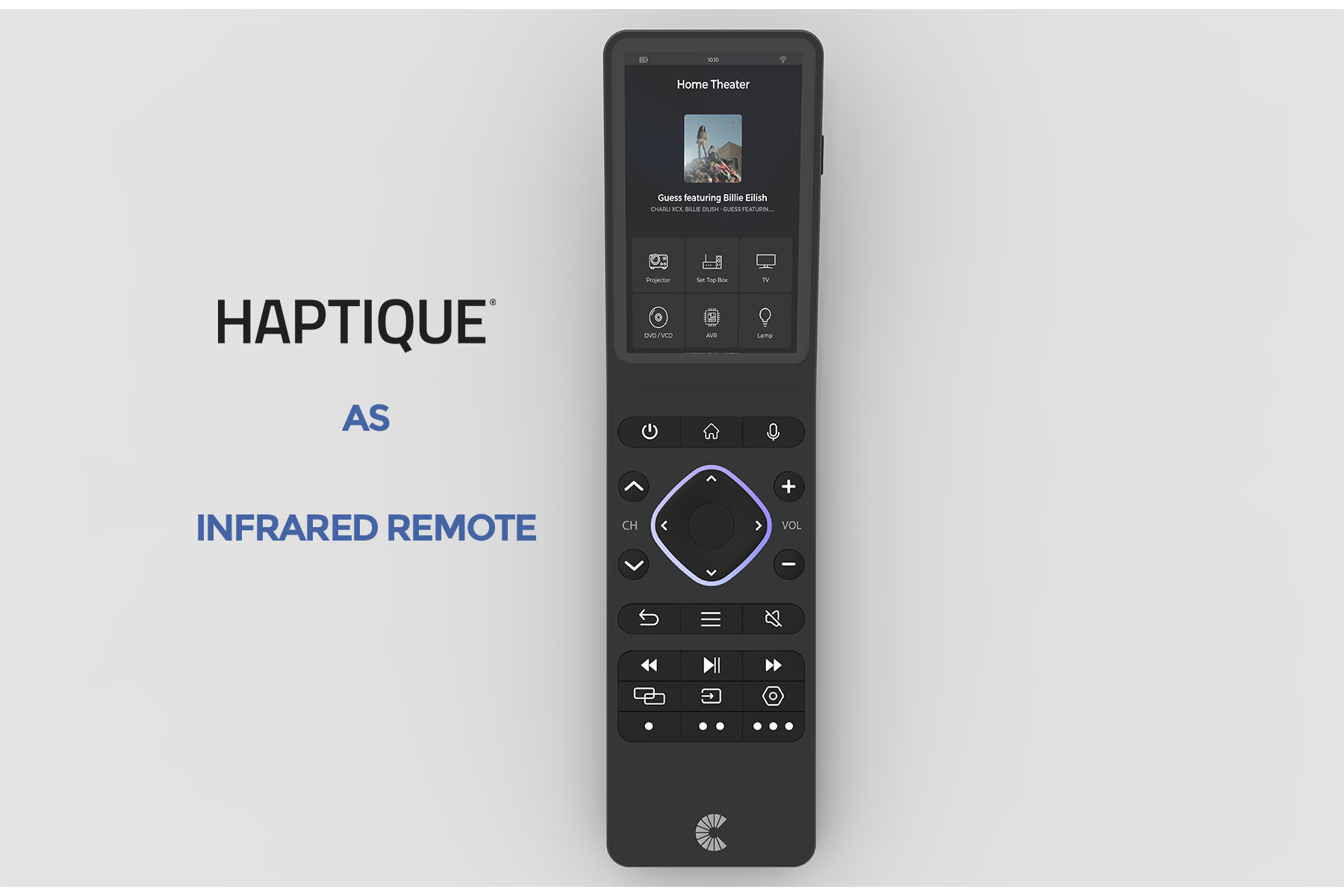 Haptique® remote as Universal IR remote